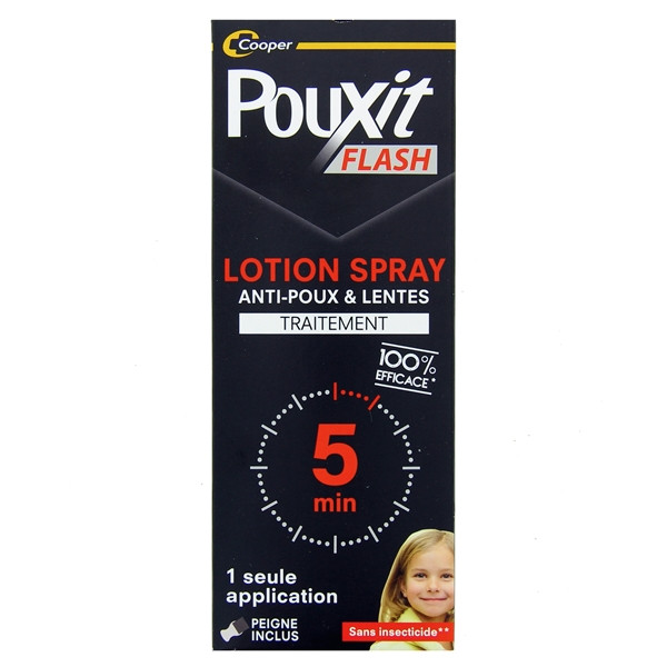POUXIT - Flash - Sprej proti všiam a hnidám 150ml BEZ rozprašovača!