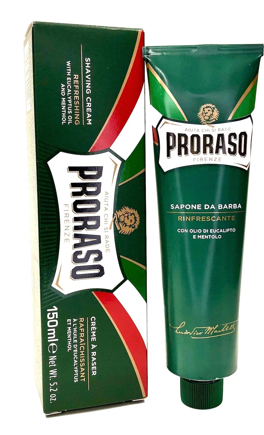 Proraso Krém na holenie Mentol Eucalyptus GREEN Tube, 150ml
