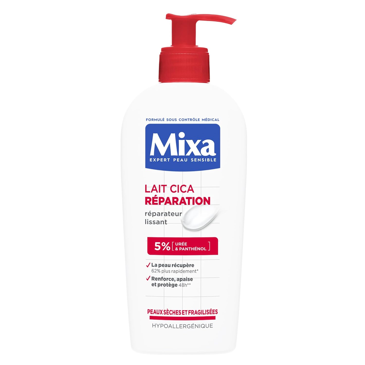 Regeneračné telové mlieko Mixa 5% urea, 250 ml