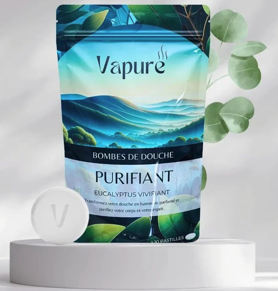 Vapure sprchové bomby s osviežujúcim eukalyptom 10 tabliet