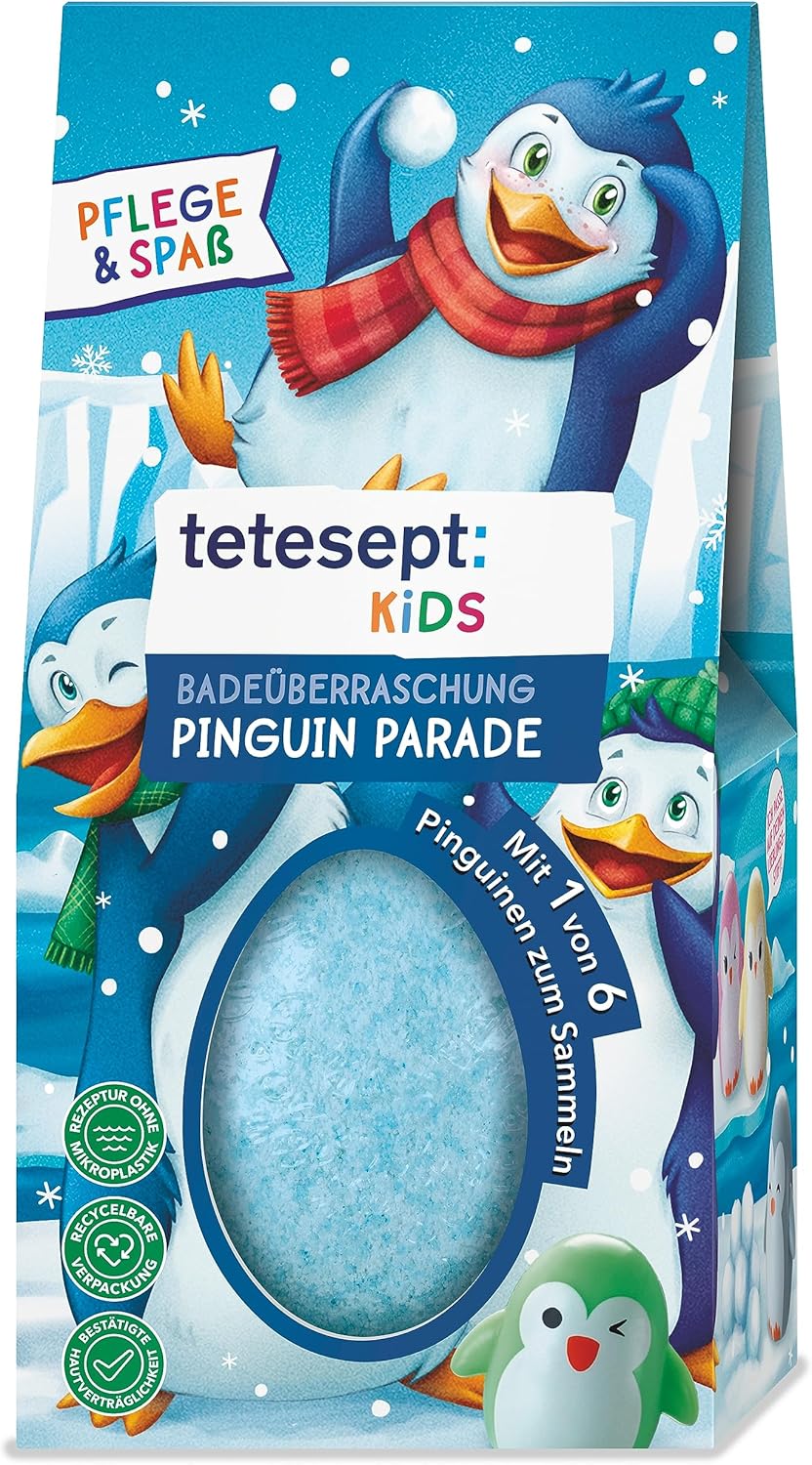 tetesept Bublinková bomba do kúpeľa Penguin Parade 190 g-mierne poškodená krabica