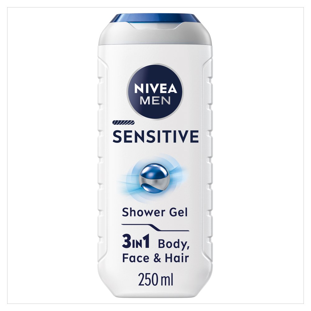 NIVEA MEN Sensitive sprchový gél pre mužov 3v1, 250ml