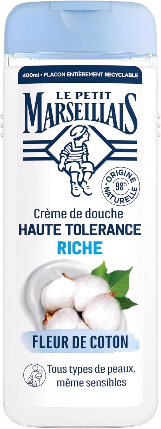 Le Petit Marseillais Vysoko tolerančný bohatý sprchový krém Cotton Flower 400 ml