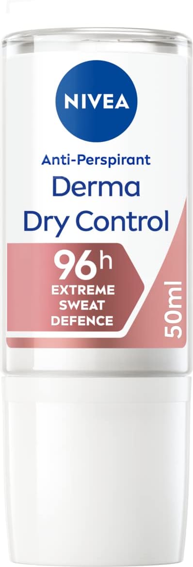 NIVEA Derma Dry Control Antiperspirant 96h Deodorant Roll-On 50 ml