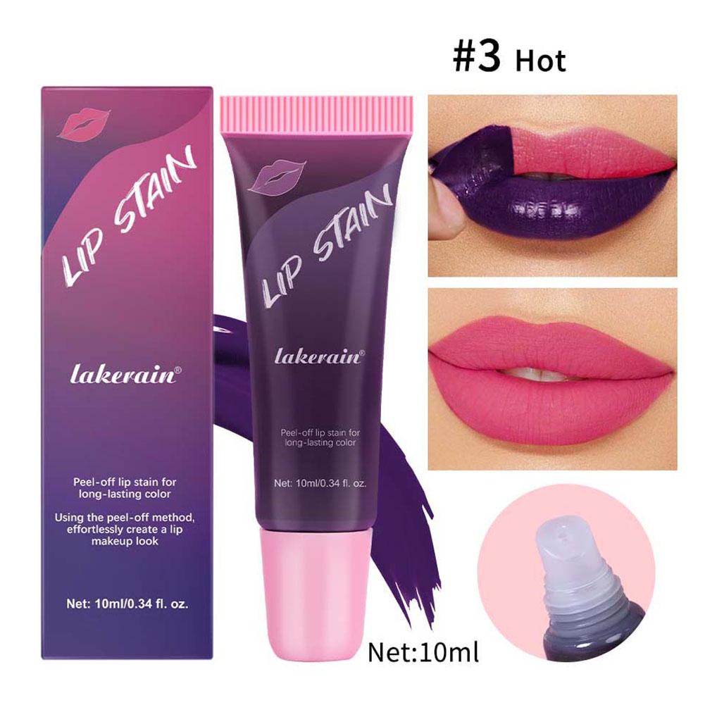 Lakerain Velvet Matte Lip Stain Peel Off Kit #3 HOT PINK 10ml