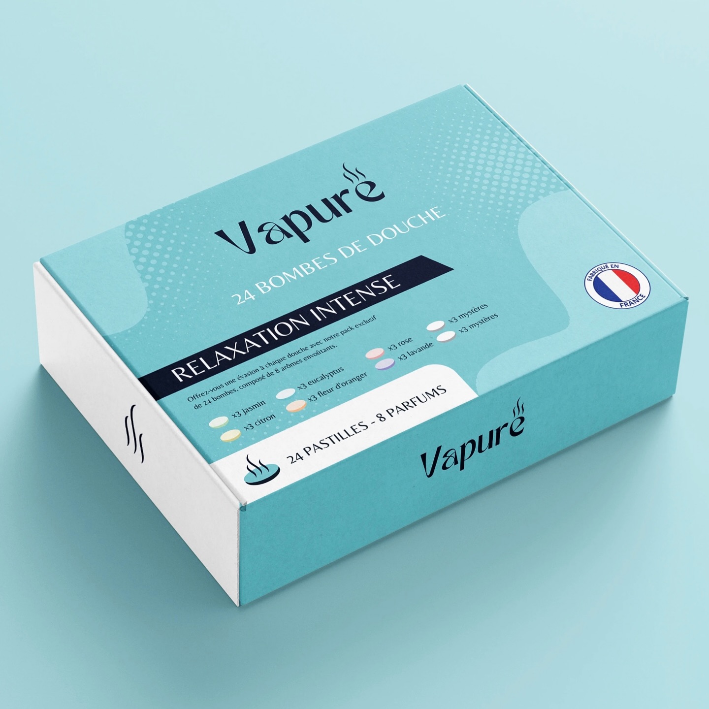 Vapure 24 sprchové bomby balenie intenzívna relaxácia