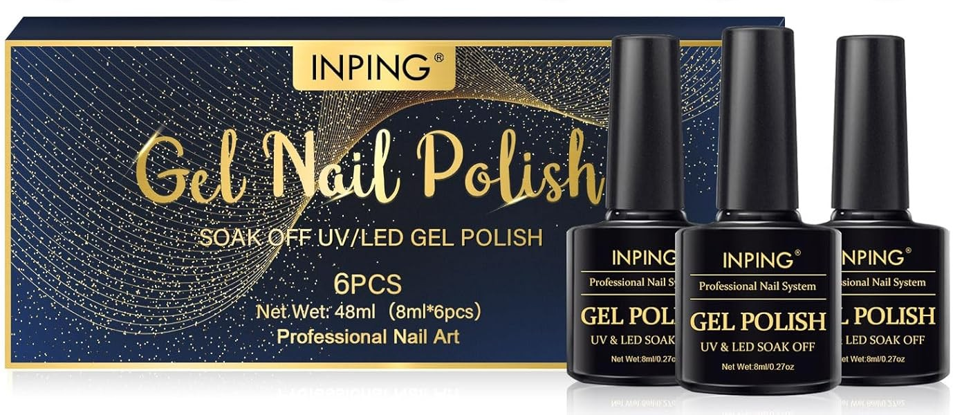 INPING Sada Gel Lakov Na Nechty 6 x 8 ml