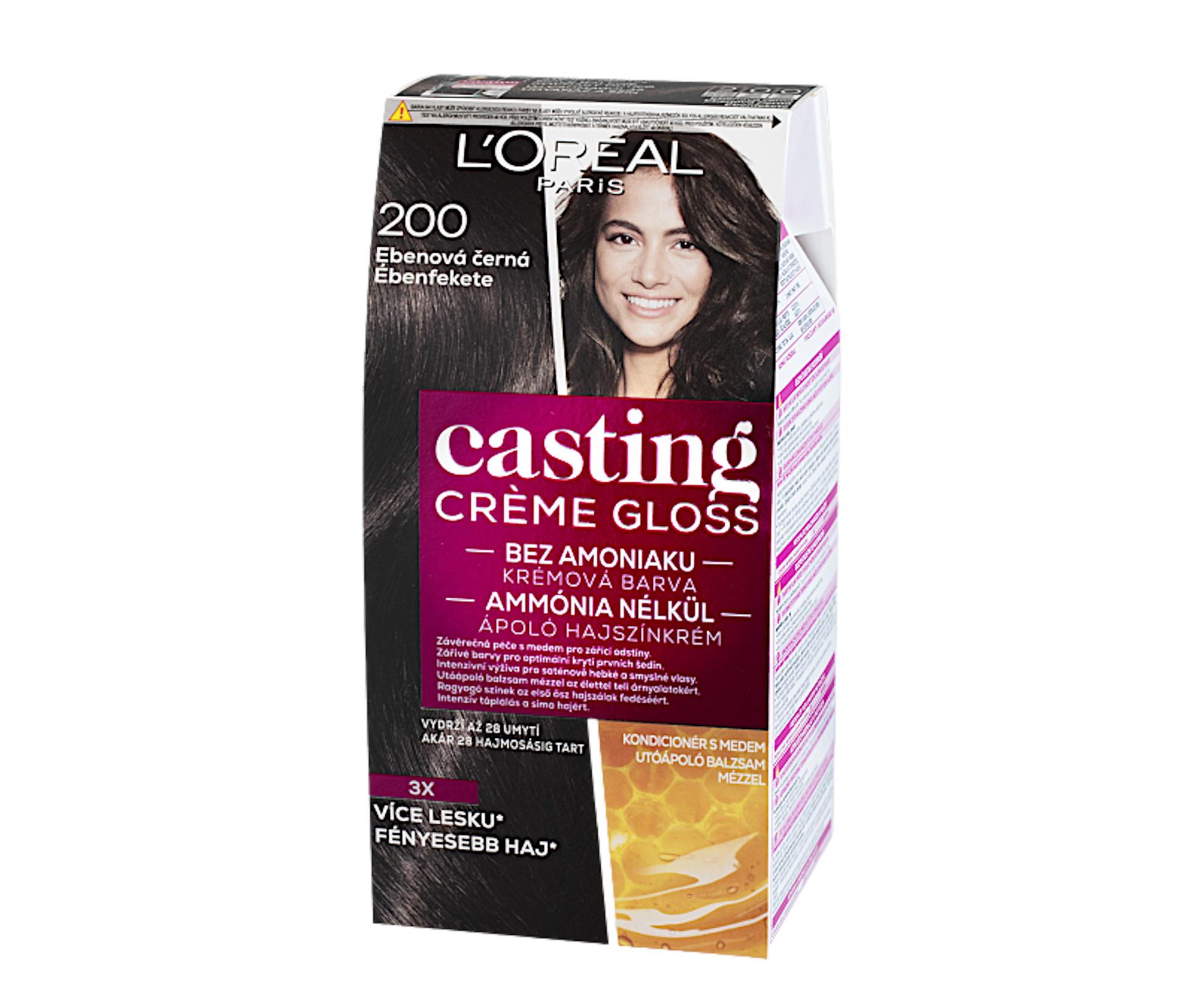 L'Oréal Paris Casting Cream Gloss farba na vlasy - 200 Ebenová čierna
