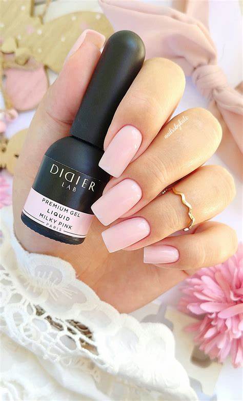 Didier Lab Liquid Tekutý gél Gél na nechty, Milky Pink, 10ml