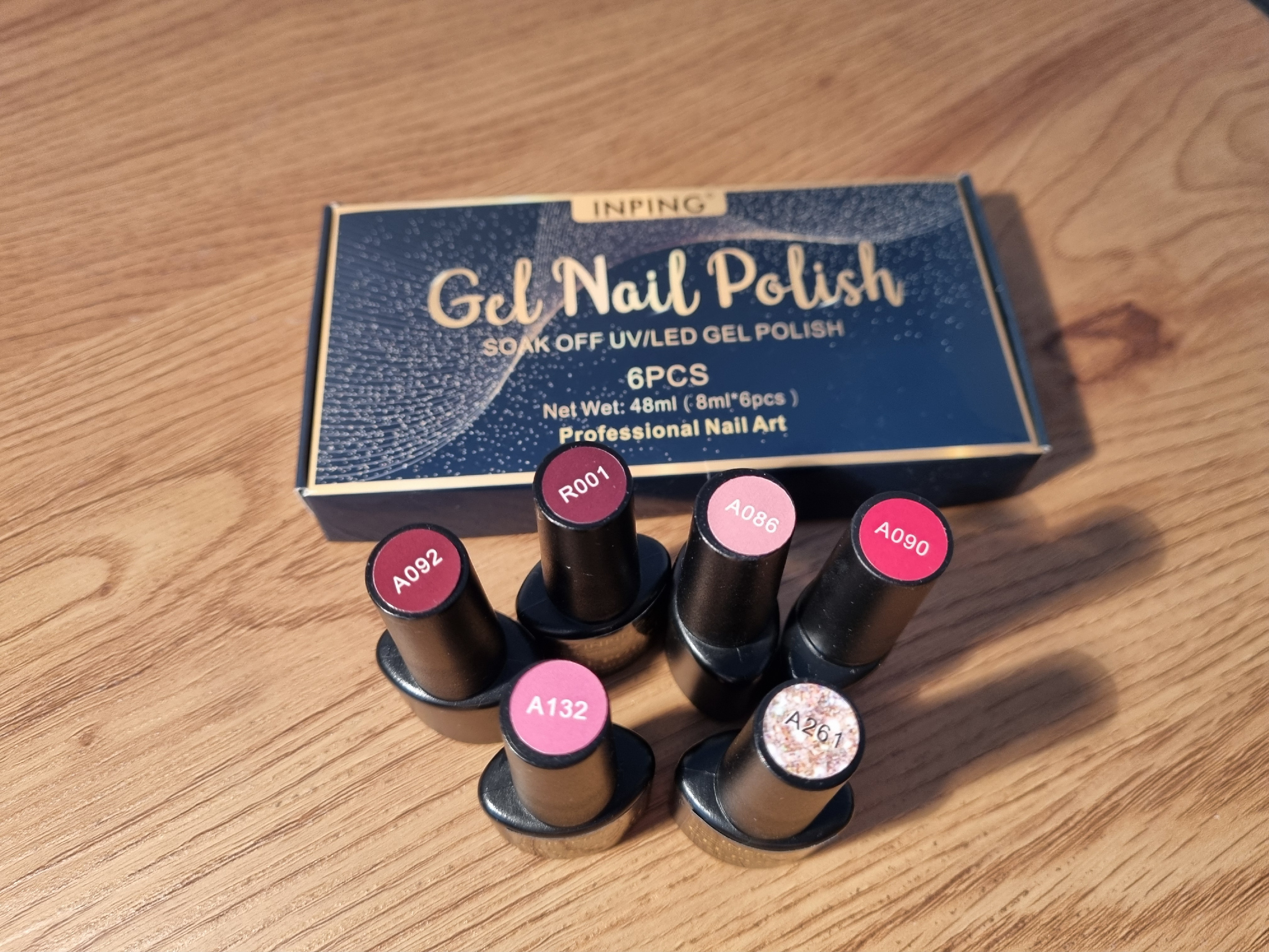 INPING Sada Gel Lakov Na Nechty 6 x 8 ml