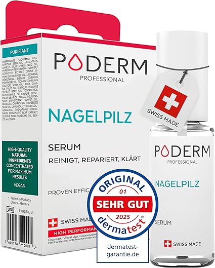 PODERM Výkonná protiplesňová, regeneračná, čistiaca a revitalizujúca starostlivosť o nechty na rastlinnej báze 8ml