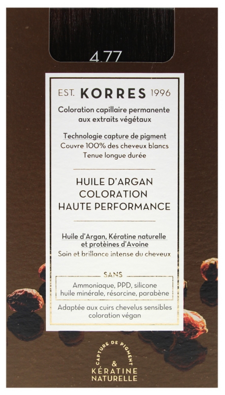 KORRES Argan Oil Colorant - 4.77 Prírodná gaštanovo hnedá