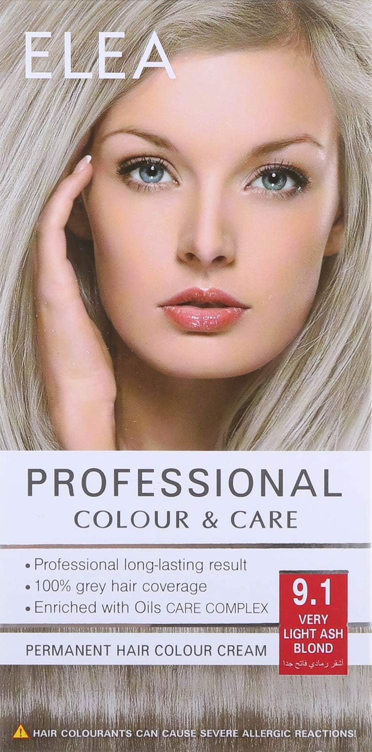 Elea Professional Permanentná farba na vlasy - č. 9.1 Svetla popolová blond