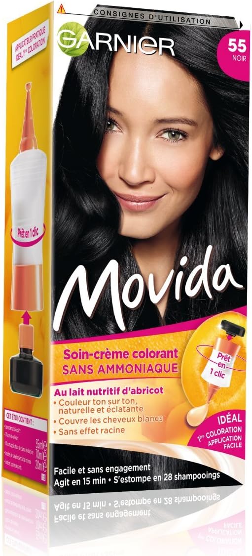 Garnier – Movida – farba na vlasy Bez amoniaku 55 Čierna