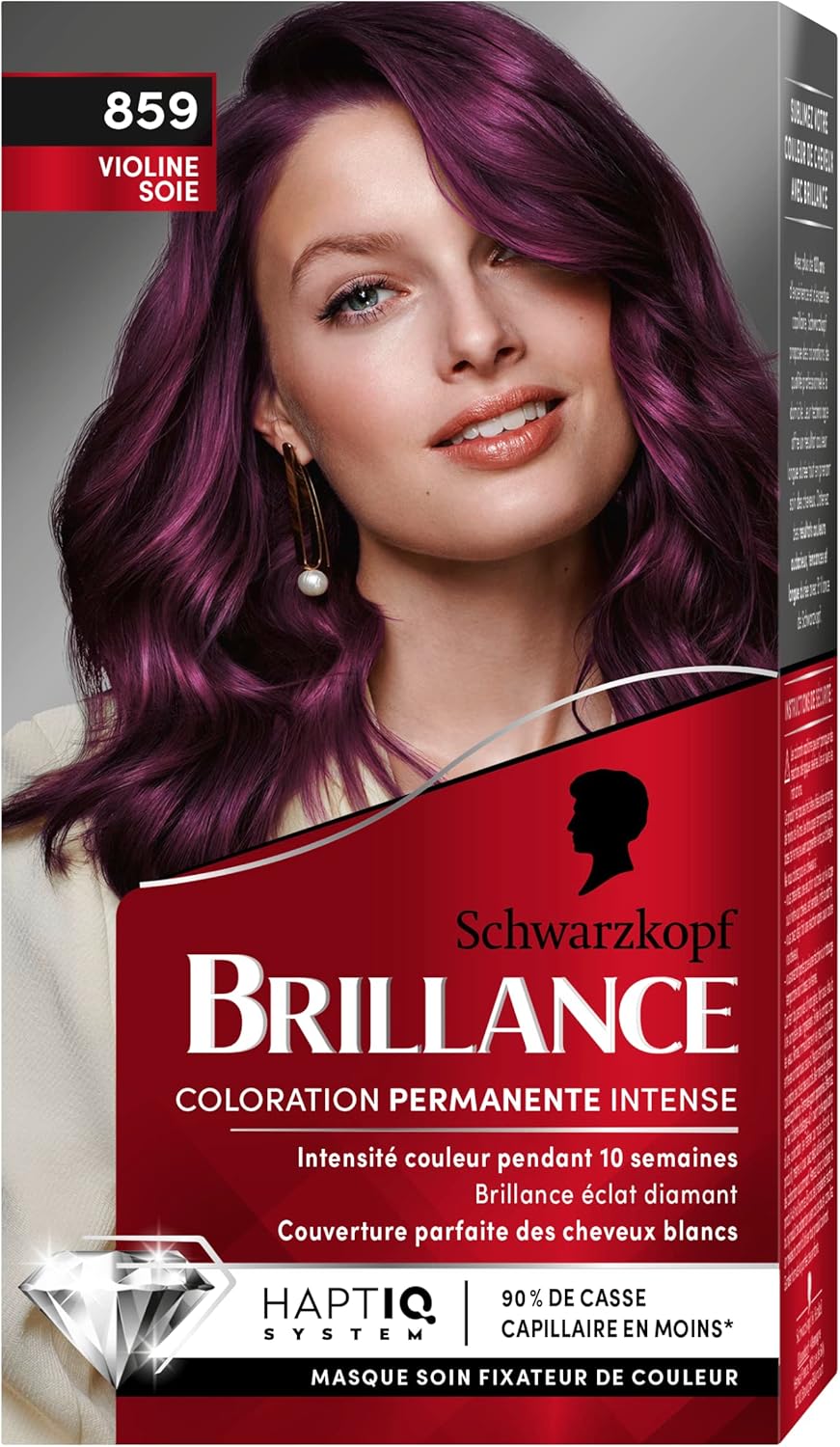 Schwarzkopf Intenzívna krémová farba na vlasy Brillance 859 hodvábne fialová