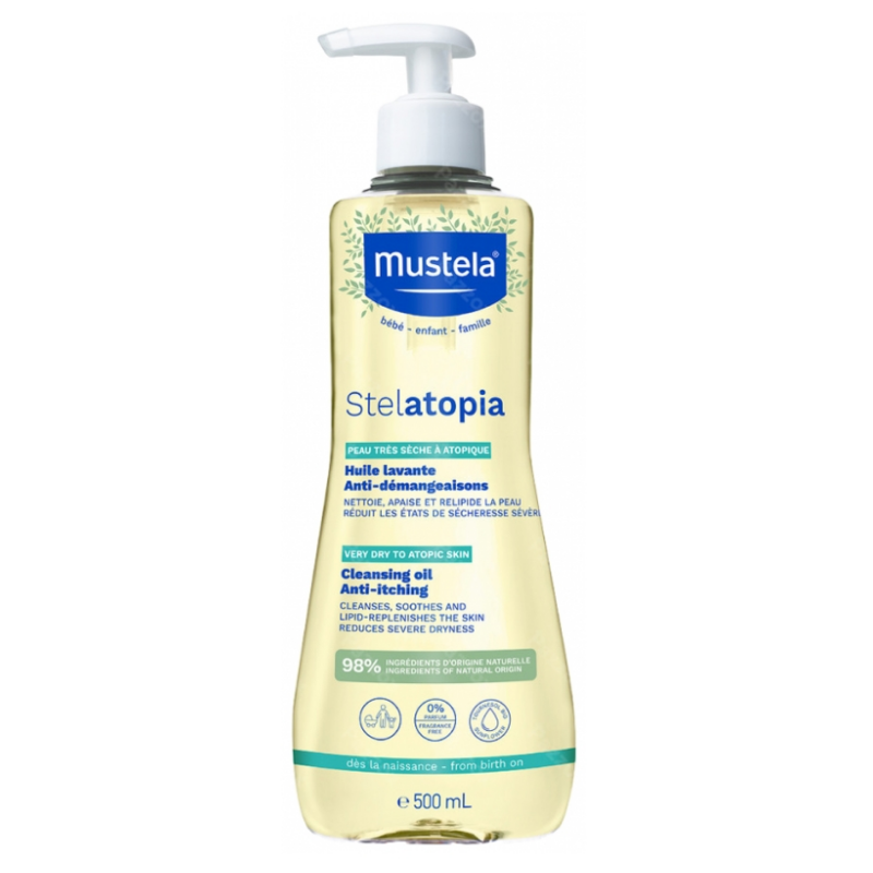 Mustela Stelatopia kúpeľový olej - Atopická pokožka - Bábätká a deti 500ml kúpite na Nakupujzdravo.sk