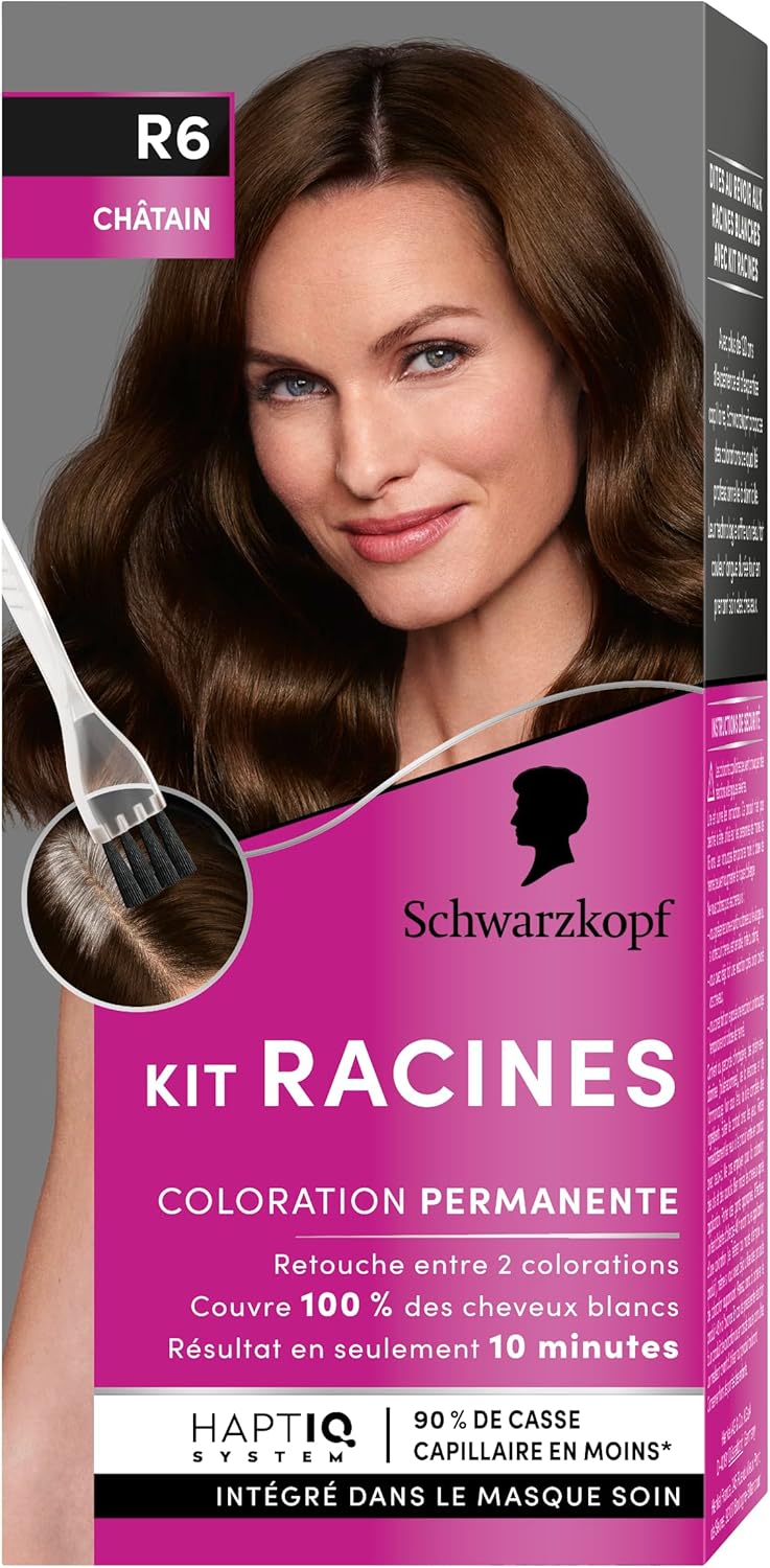 Schwarzkopf Kit RACINES permanentná farba na vlasy pre korienky R6 Hnedá