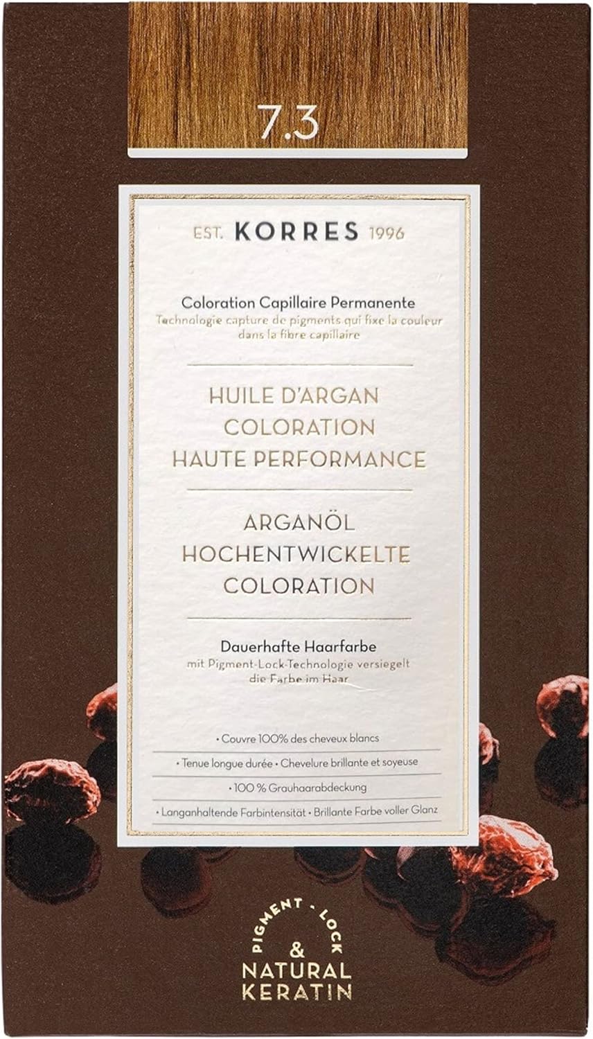 KORRES Argan Oil Colorant - 7.1 Popolavá blond-poškodená krabica