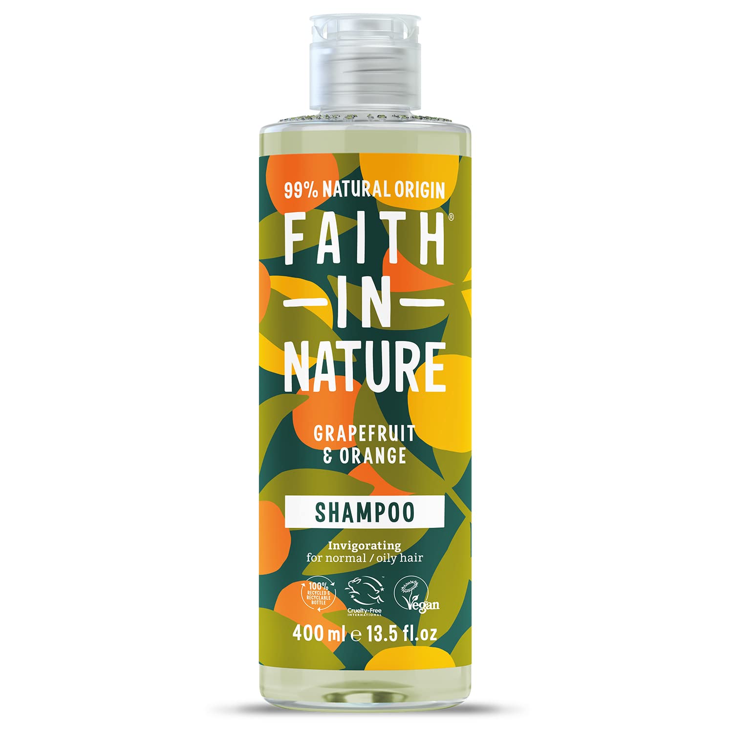 Faith In Nature šampón grapefruit a pomaranč pre normálne až mastné vlasy 400 ml