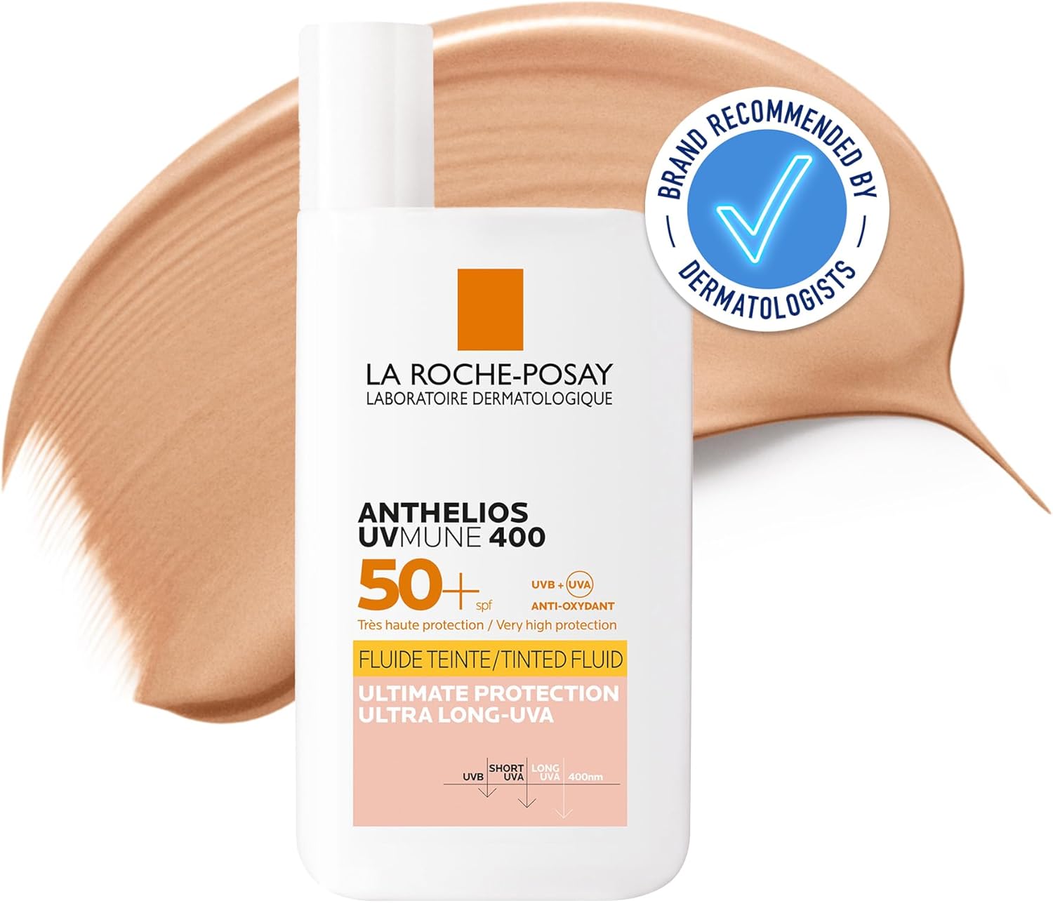 La Roche-Posay Anthelios UVMune 400 Invisible tónovaný opaľovací krém SPF50+ pre citlivú pleť 50 ml