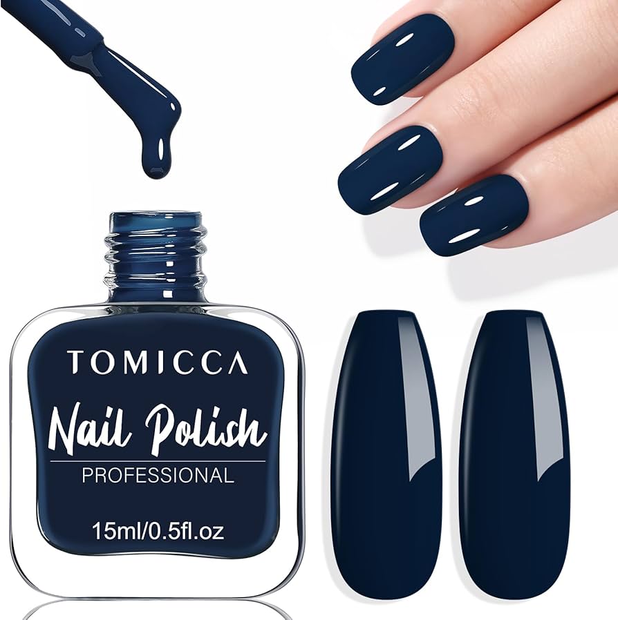 TOMICCA lak na nechty, 15 ml námornícky modrý CS37