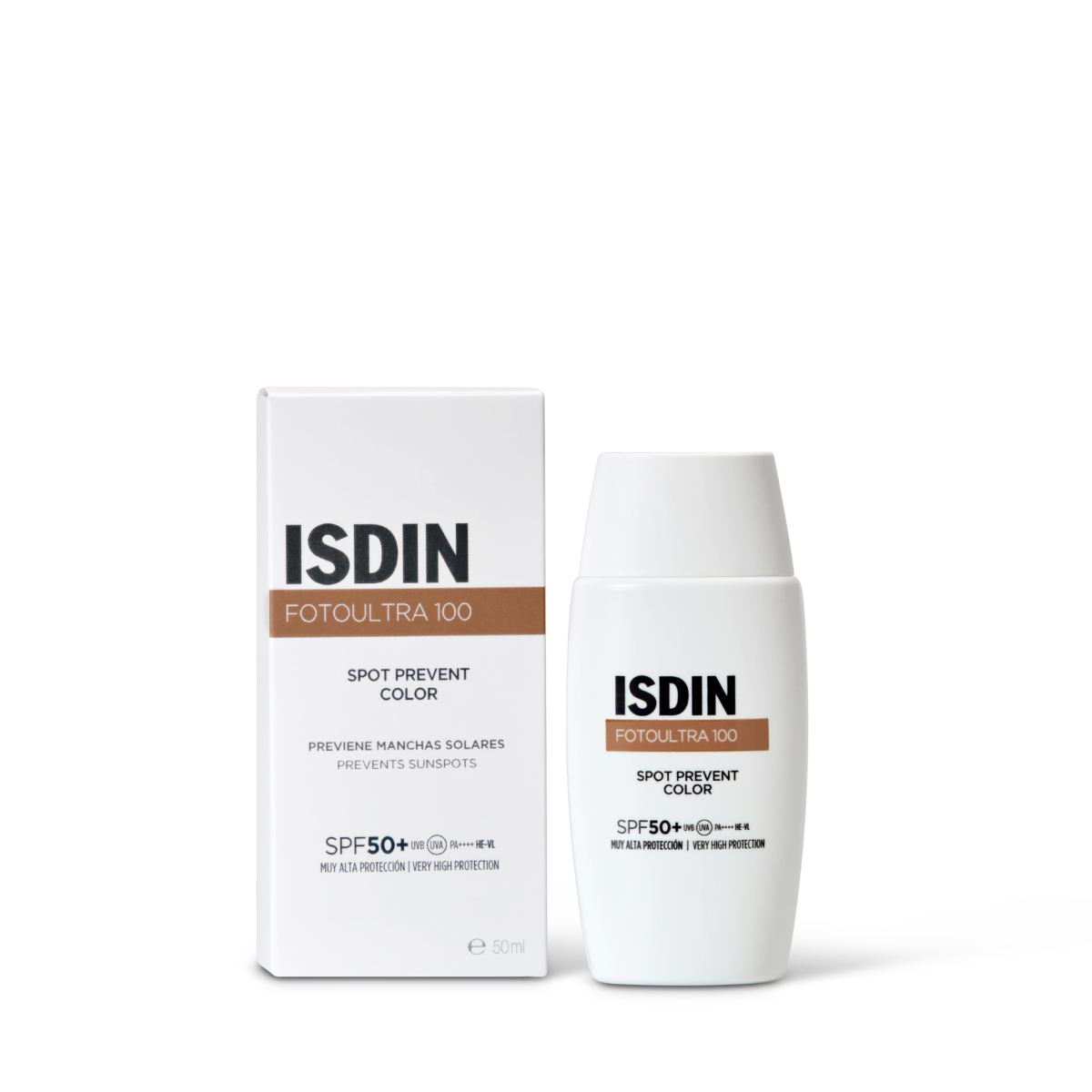 ISDIN Fotoultra 100 Spot Prevent Color SPF 50+ prevencia vzniku škvŕn 50 ml-bez krabice