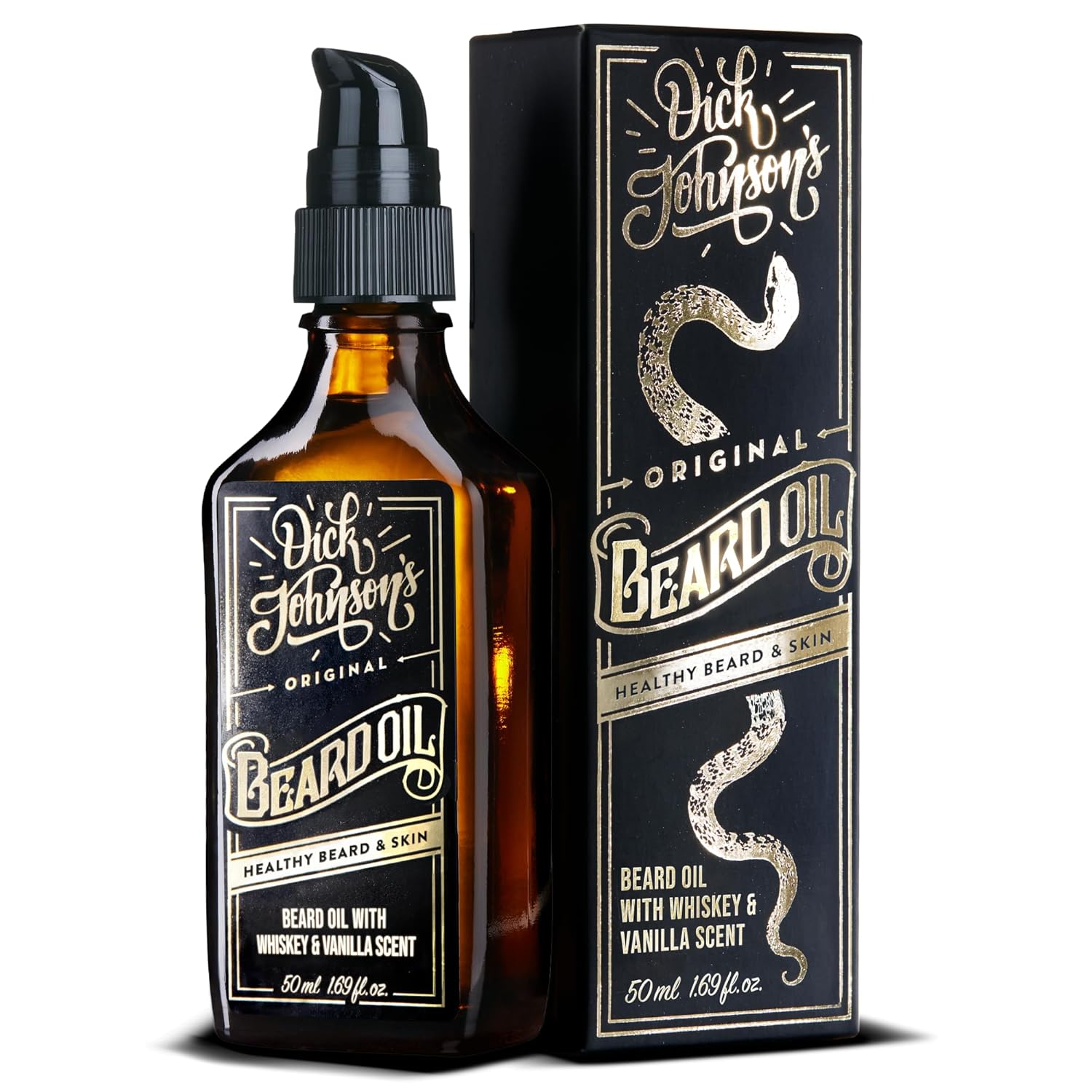 Dick Johnson Snake Olej na bradu s vôňou whisky a vanilky 50 ml