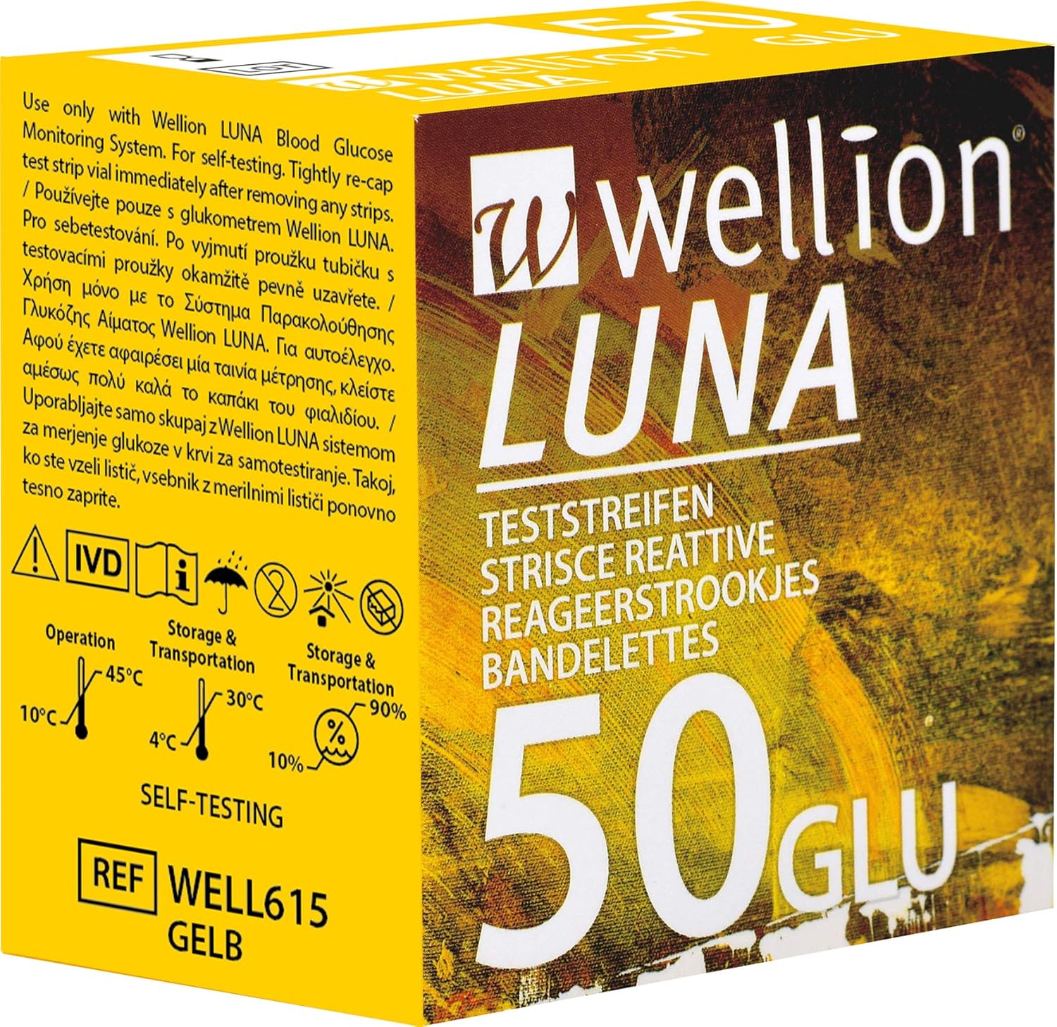 Wellion Luna Testovacie prúžky na meranie hladiny glukózy v krvi (balenie 50 kusov) kúpite na Nakupujzdravo.sk