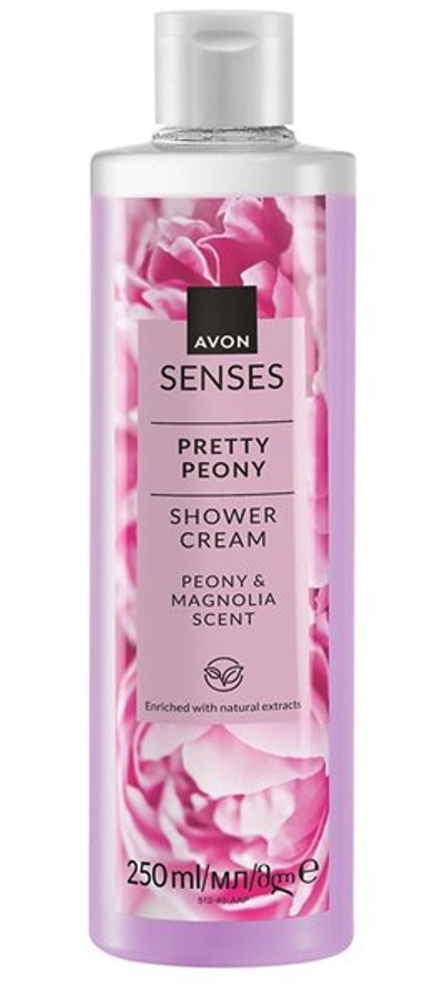 Avon Senses PRETTY PEONY sprchový gél ružová pivonka a lupienky magnólie 250 ml