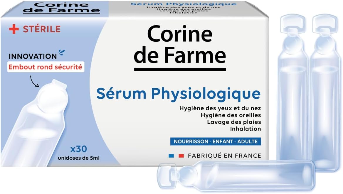Corine de Farme - Fyziologické sérum 30x5ml Hygiena očí, nosa, uší, Poškodená krabička!