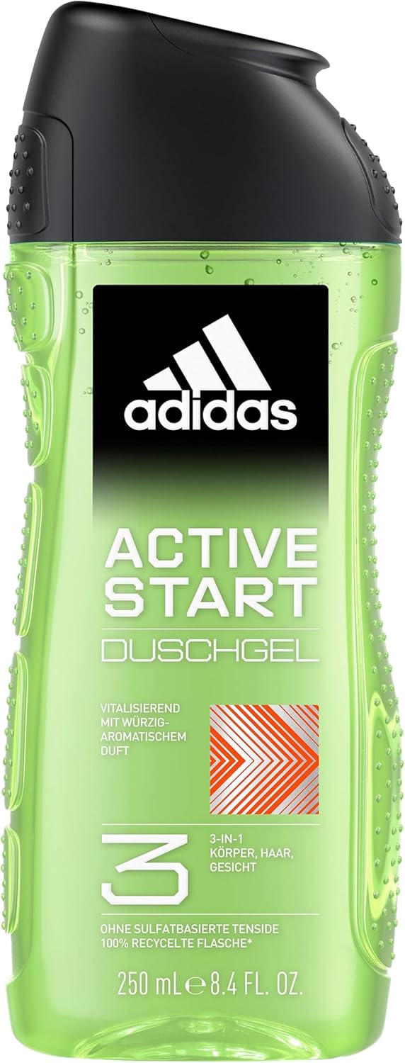 Adidas Active Start sprchový gél 3 v 1 250 ml