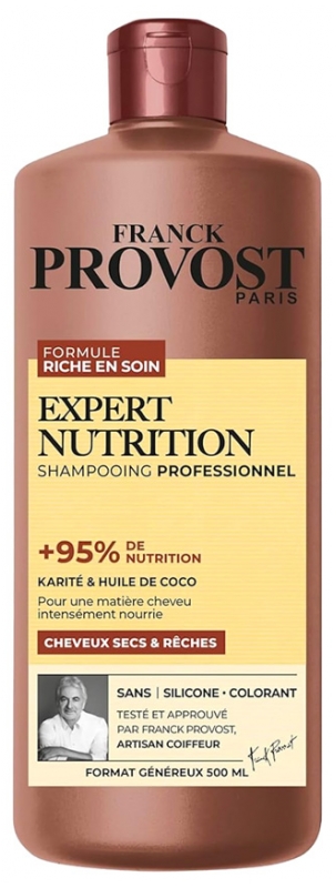 Franck Provost Profesionálny šampón na suché a rozčesané vlasy Expert Nutrition COCO 500 ml