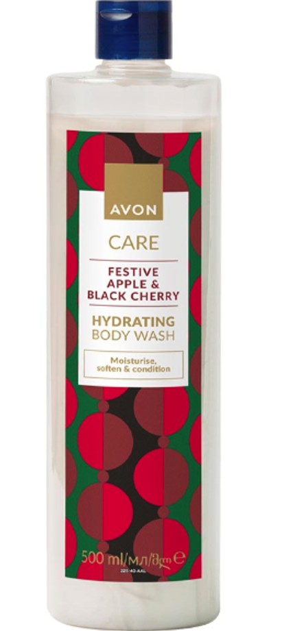 Avon Care Festive Apple & Black Cherry Hydratačný sprchový gél - 500 ml