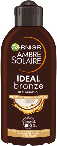 Garnier Ambre Solaire Ideálny bronzový opaľovací olej, 200ml