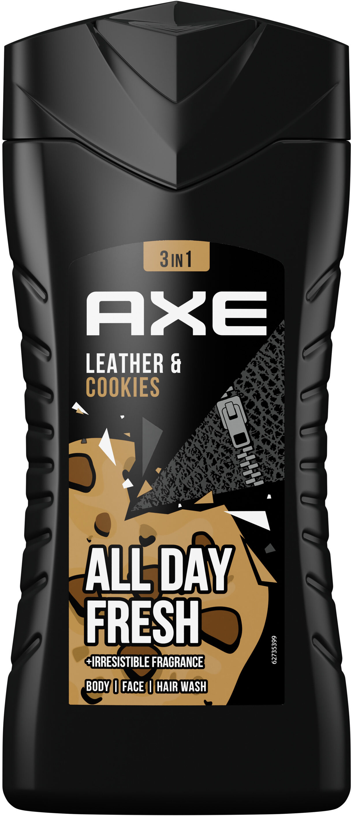 Axe Shower Gel 3in1 -Leather and Cookies - all day fresh 250 ml