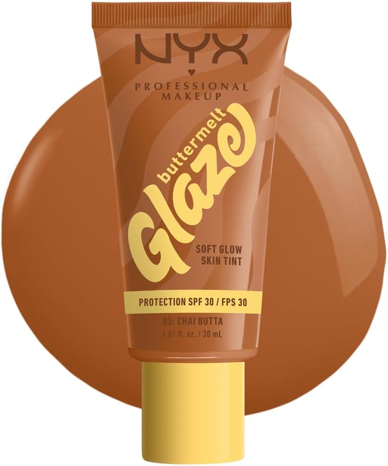 NYX Professional Makeup Buttermelt Glaze Soft Glow Skin Tint + SPF/FPS 30 05-chai butta 30 ml