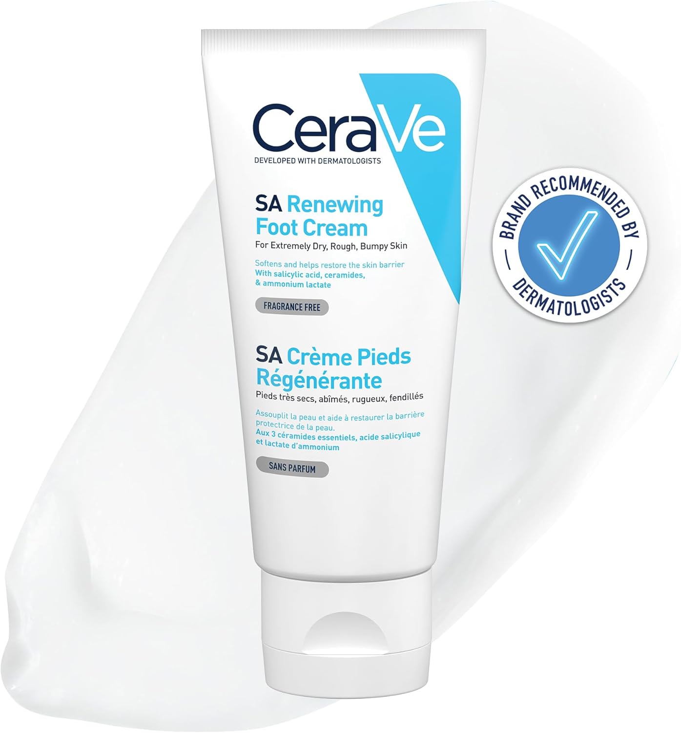 CeraVe SA Obnovujúci krém na nohy s kyselinou salicylovou 88 ml