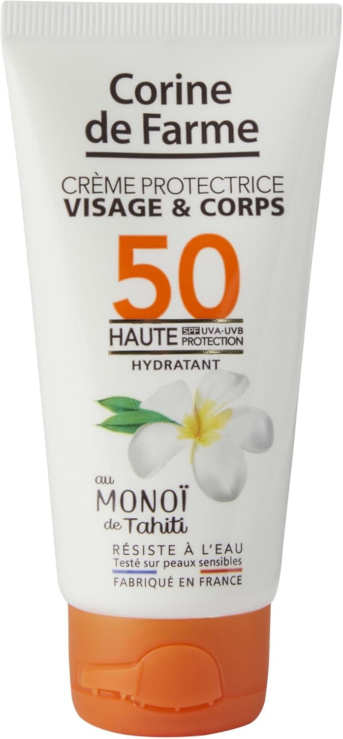Corine de Farme Opaľovací krém na tvár a telo SPF50 Monoï de Tahiti - 50 ml
