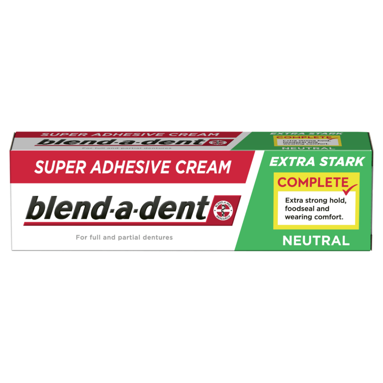 Blend-a-Dent Super extra silný adhezívny krém na zubné protézy, Neutral,47 g