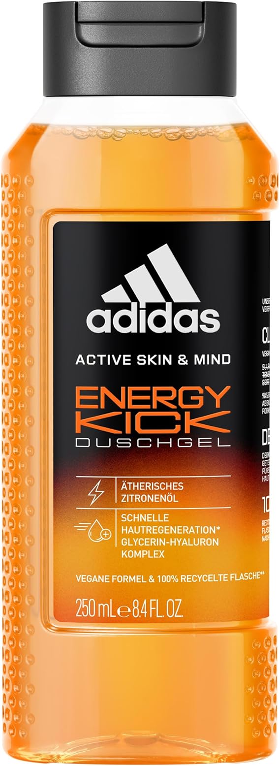 adidas Active Skin & Mind Energy Kick - Osviežujúci sprchový gél pre mužov, 250 ml