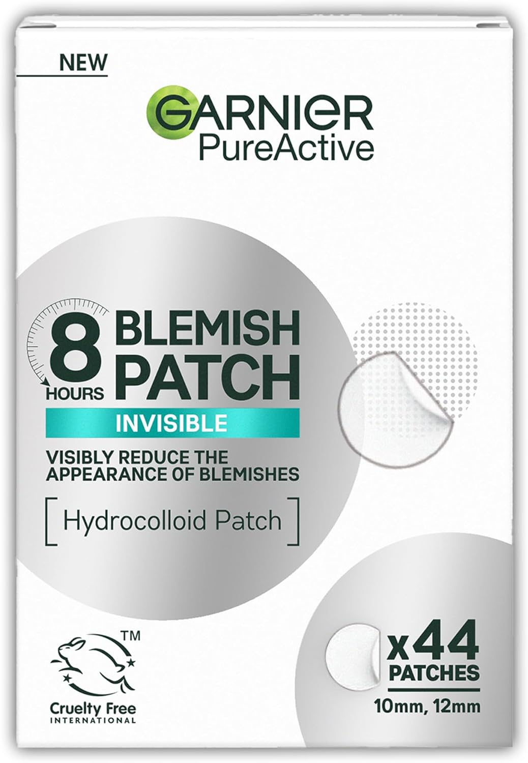 Garnier Blemish Patches, hydrokoloidné náplasti na redukciu výskytu vyrážok za 8 hodín 44 ks