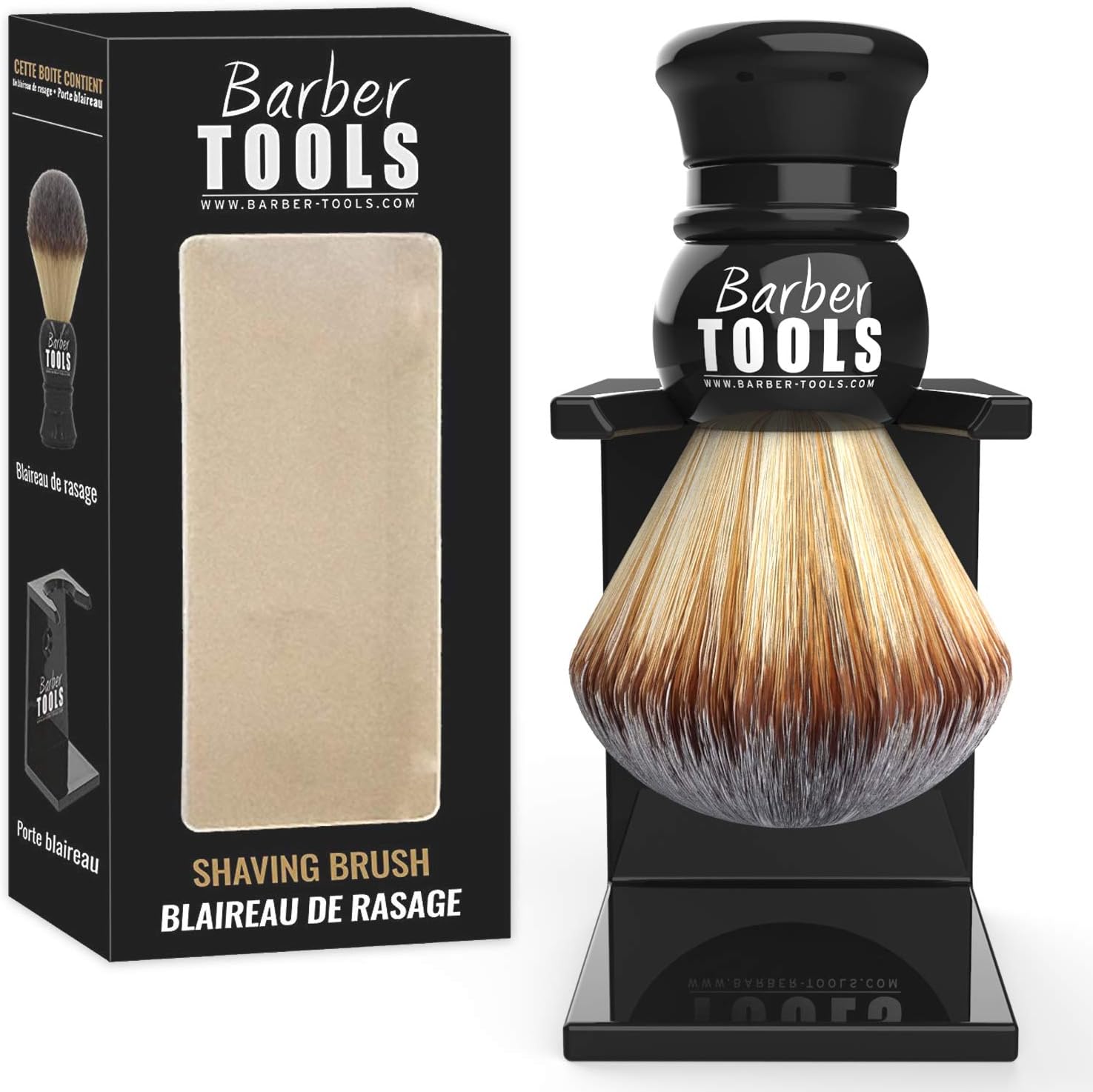 Barber tools Štetec na holenie s držiakom, 140 g