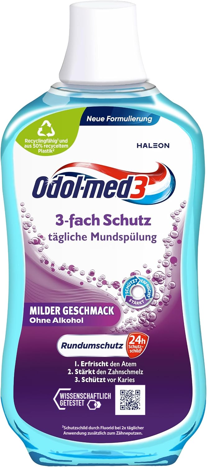Odol-med3 Ústna voda Odol-med3, trojitá ochrana, bez alkoholu, 500 ml