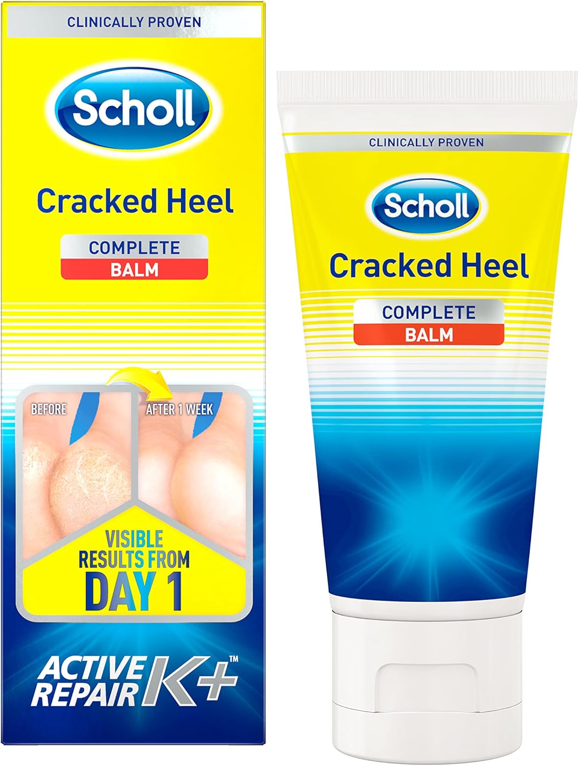 Scholl Active Repair K+ krém na popraskané päty 1.deň 60ml