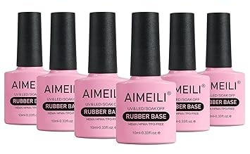 Aimeili AIMELI Rubber Base gélový lak na nechty, 6x10ml
