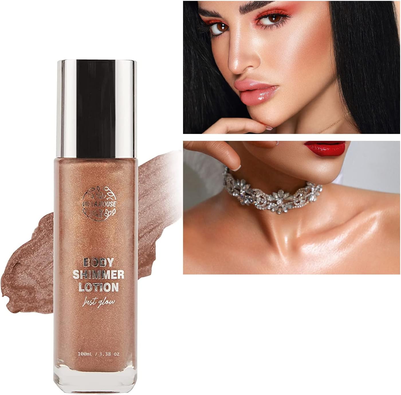 VIOLA HOUSE Body Shimmer Lotion rozjasňovač na tvár a telo, Bronze 100ml