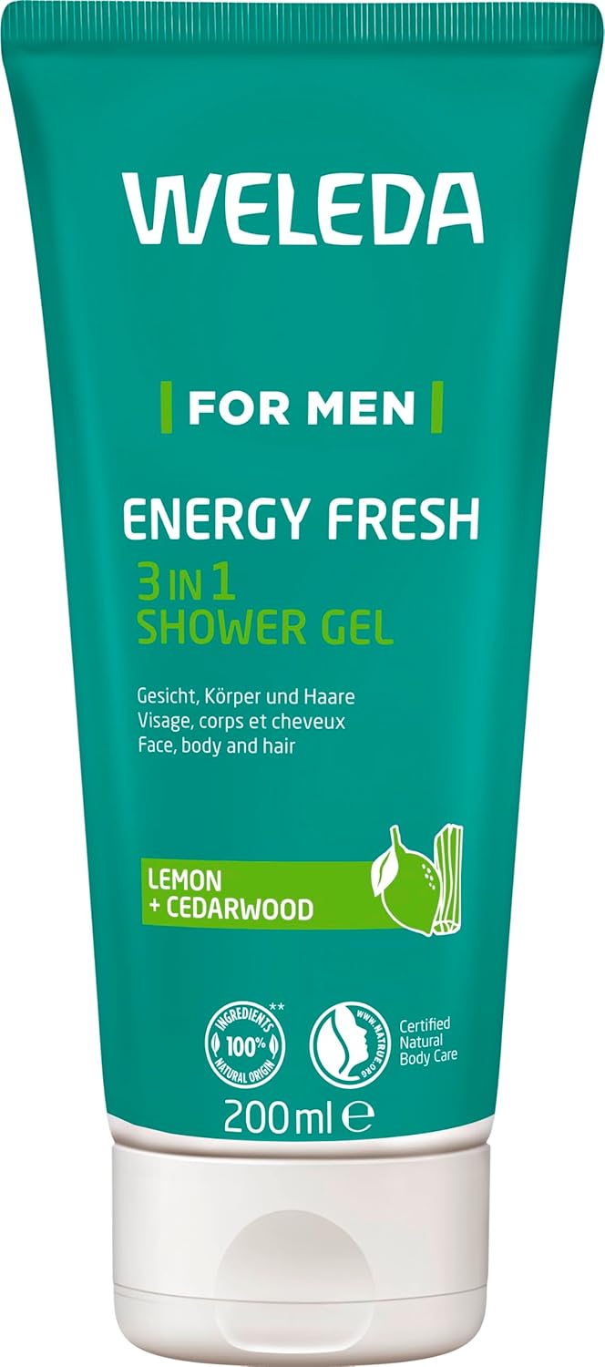 WELEDA For Men 3-v-1 sprchový gél a šampón Energy Fresh 200 ml