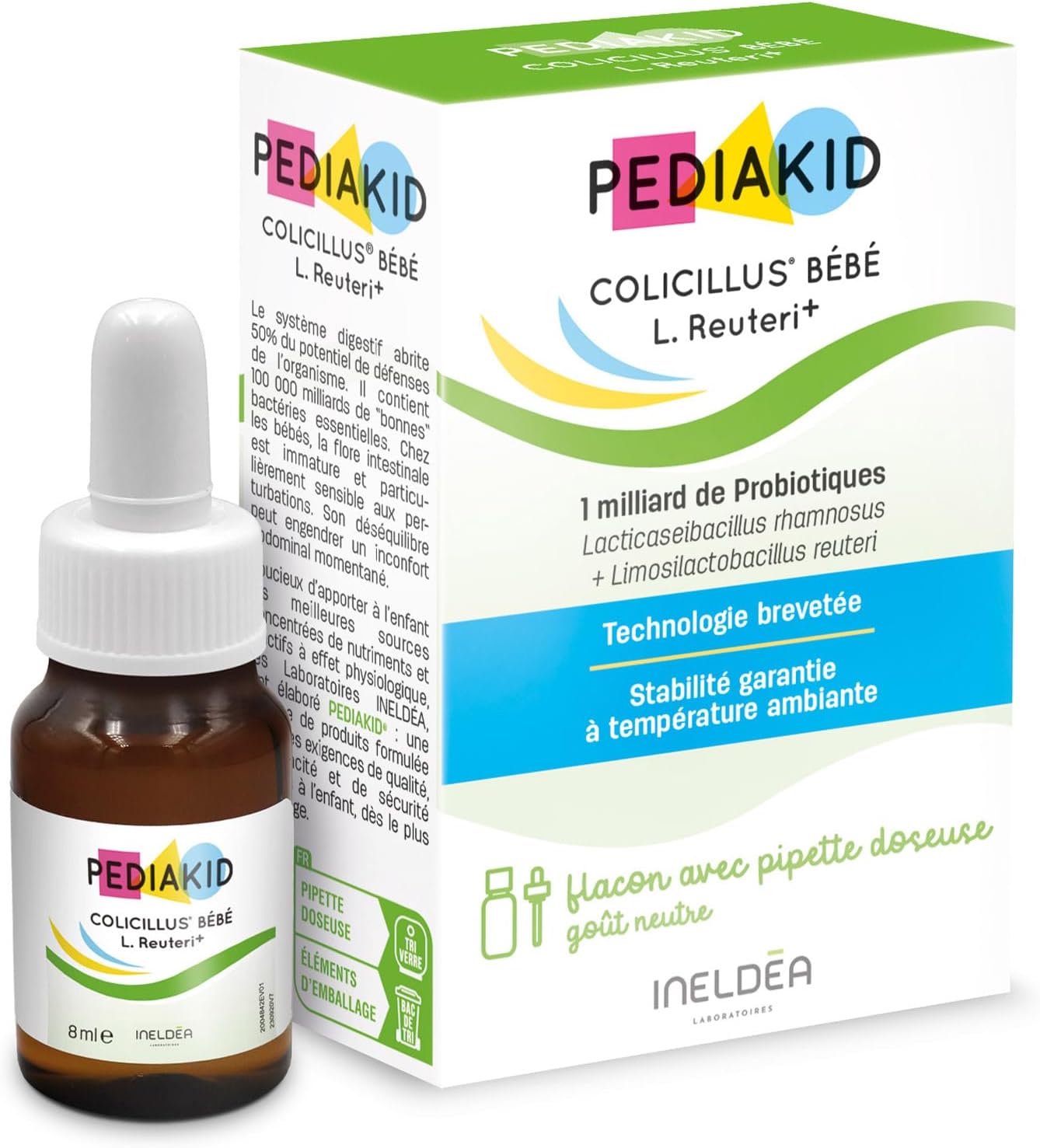 PEDIAKID - Colicillus Baby - Probiotiká Lactobacillus GG a Reuteri 8 ml