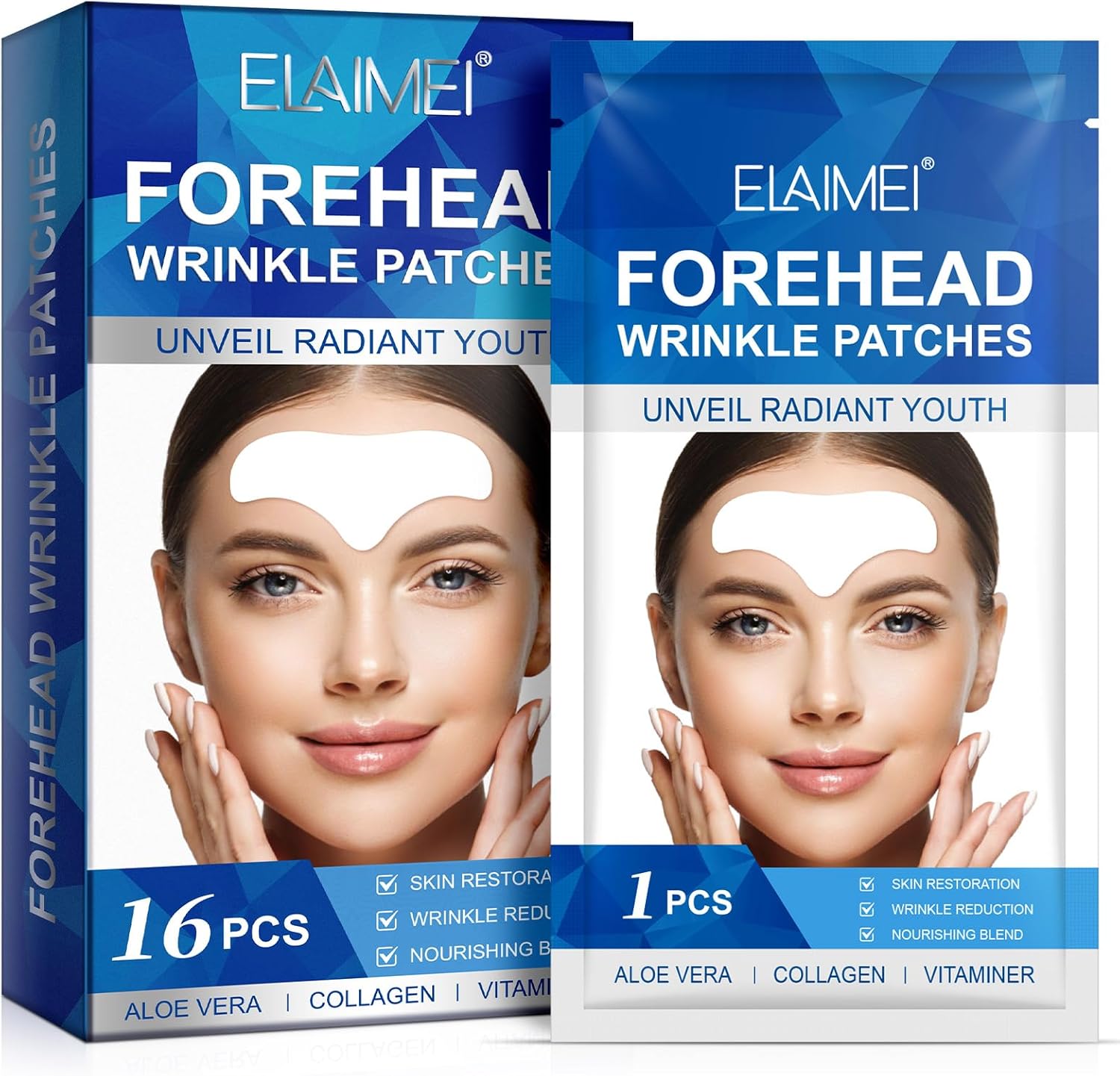 ELAIMEI Náplasti proti vráskam na čelo 16 ks
