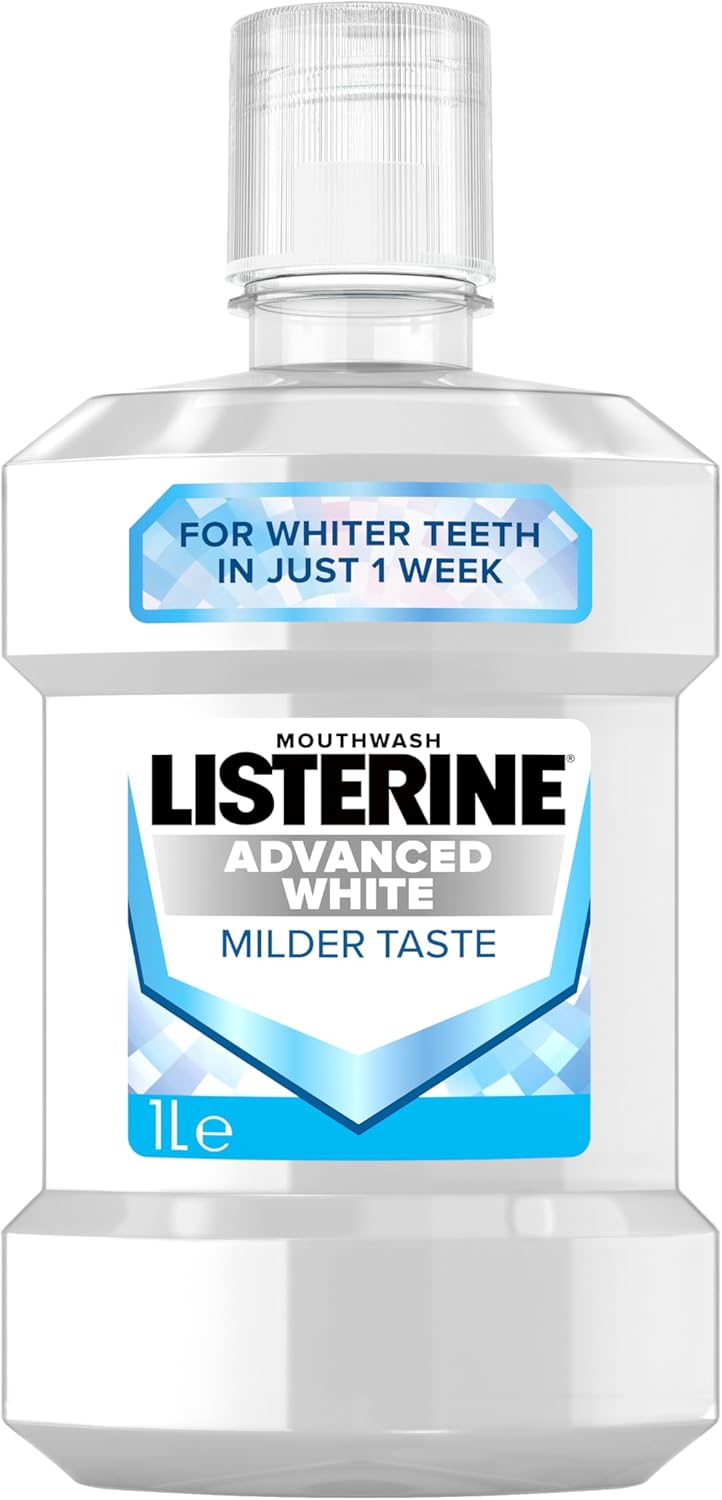 Listerine Advanced White Milder Taste ústna voda 1000 ml